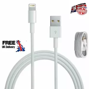 USB iPhone Charger For Apple Cable USB Lead 5 6 7 8 X XS XR 11 12 Pro 1M UK - Picture 1 of 1