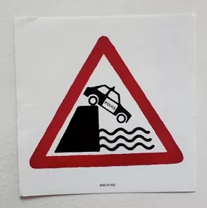 Authentic Banksy Car Falling Into The Sea Fasson Backed Sticker BNK/5Y 023 - Picture 1 of 7