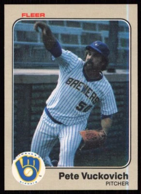 1983 Fleer Pete Vuckovich Milwaukee Brewers #49 - Image 1 of 2