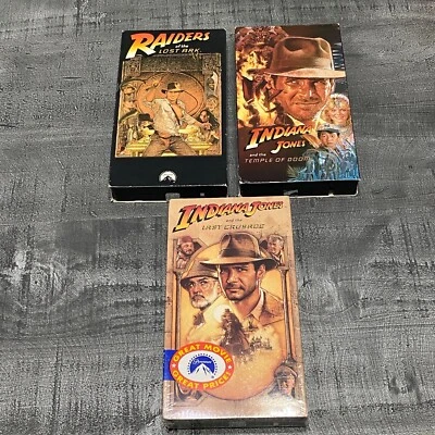 Indiana Jones:VHS Raiders Of The Lost Ark,Temple Of Doom & Last Crusade (Sealed) - Image 1 of 3