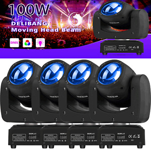 4X RGBW 100W Moving Head Światło sceniczne Beam LED Spot DMX Disco Oświetlenie sceniczne