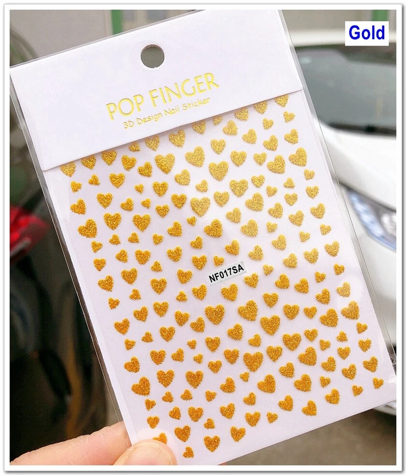 Calcomanías autoadhesivas adhesivas para uñas corazón brillo corazones de amor día de San Valentín Foto 1 de 1