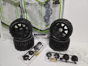 4 neumáticos con cinturón Louise MT MALLET velocidad 1/8 3.8 Monster Truck EMaxx ARRMA CORALLY - Imagen 1 de 7