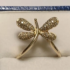 Sonia B Bitton Galerie De Bijou 14k Yellow Gold Ring With Diamonds - Picture 1 of 12