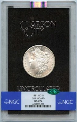 1881-CC Morgan Dollar GSA HOARD S$1 NGC MS67+ (CAC) - Image 1 of 2