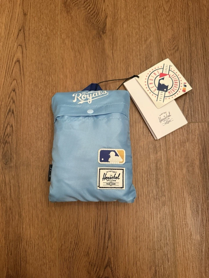 Herschel Supply Co Baby Blue Kansas City Royals Packable Daypack NEW - Image 1 of 4