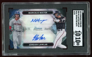 2022 Bowman Sterling Marcelo Mayer/Jordan Lawlar Dual Refractor Auto /25 SGC 10 - Picture 1 of 2