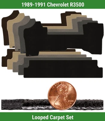 Conjunto de tapete de loop clássico personalizado para 1989-1991 Chevrolet R3500 (2 peças) #9B5 - Imagem 1 de 4
