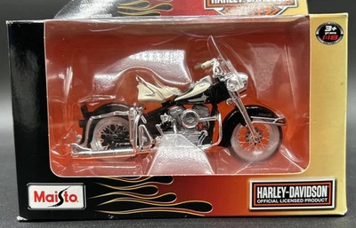Harley-Davidson Maisto 1962 FLH Duo Glide 1:18 blanco y negro Foto 1 de 4