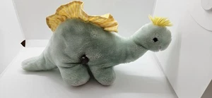 Vintage Eden Toys Dinosaur Plush Wind-Up Musical Green Moving Head WORKS RARE - Picture 1 of 13