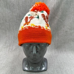 Vintage 80er Roasty Toasty 100% Wolle Roadrunner Strickmütze Skihütte Nordicore - Bild 1 von 6