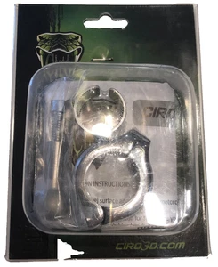 Ciro Chrome Aluminum Clamp Mount for 7/8" 1" Handlebars P/N 50128 / 06360160 NEW - Picture 1 of 4