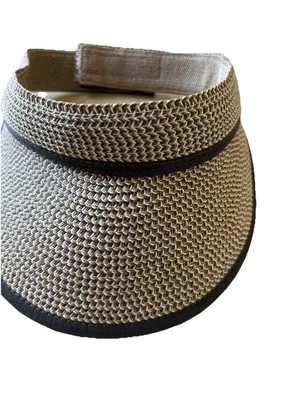 Nine West Womens Hat Beach Outdoor Travel Packable Visor Cap Tan One Size - Image 1 of 4