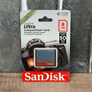 SanDisk Ultra 8GB CompactFlash Memory Card Class 10 High Speed New Sealed Pack - Picture 1 of 4