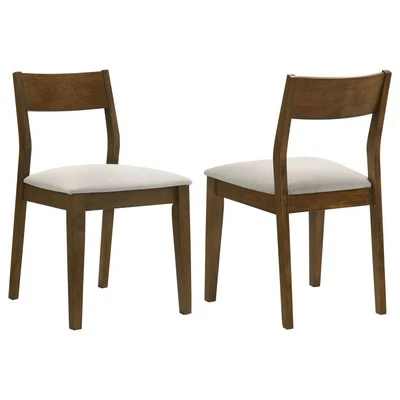 Coaster Almonte Dining Chair Upholstered Seat Dark Brown (Set of 2)  -  108922 - Image 1 of 4