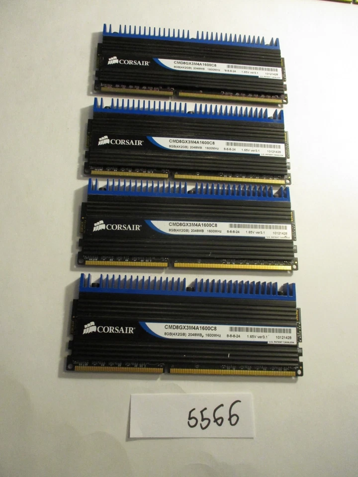 Corsair Dominator 4x2Gb=8Gb PC3-12800 1600Mhz DDR3 Desktop Memory RAM (5566) - Image 1 of 2