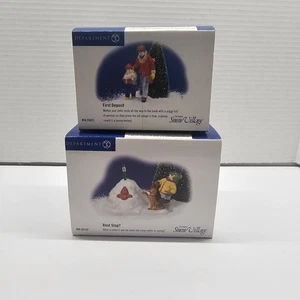 Lot Of 2 Dept 56 Original Snow Village Rest Stop 56.55142 & First Deposit 55023 - Picture 1 of 4