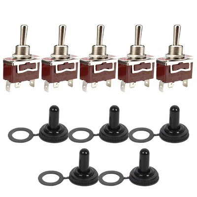 Industrial Grade Toggle Switch Waterproof 20A 125V AC 3 Position 5Pcs Pack - Image 1 of 4