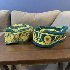 Fez folclórico oriental, auténtico fez turco, gorra hecha a mano, sombreros étnicos exóticos - Imagen 1 de 9
