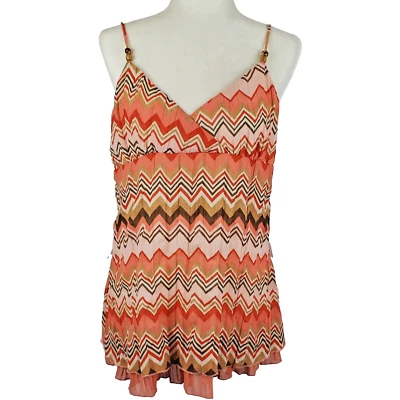 Top Cami Jordache Juniors Sin Mangas Multicolor Chevron Capas Talla XL 15/17 Foto 1 de 4