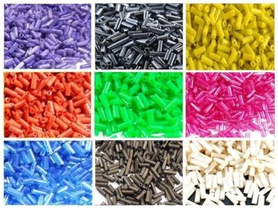Assorted Opaque Transparent Bugle & Pipe Beads Combo Jewelry Embroidery DIY Kits - Image 1 of 4
