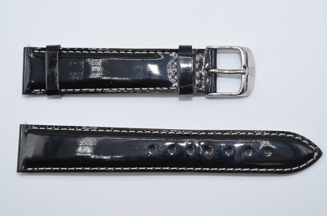 Michele Black Leather 18mm Watch Strap | eBay