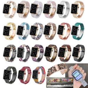 Colorida Correa de Eslabón de Resina de Lujo para iWatch para Apple Watch Series 7654321 - Imagen 1 de 129