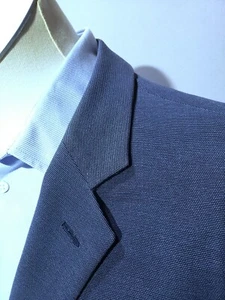 ARMANI COLLEZIONI Lightweight 3 Btn Wool Sportcoat-42L-Blue Woven-Saks-Italy - Picture 1 of 10