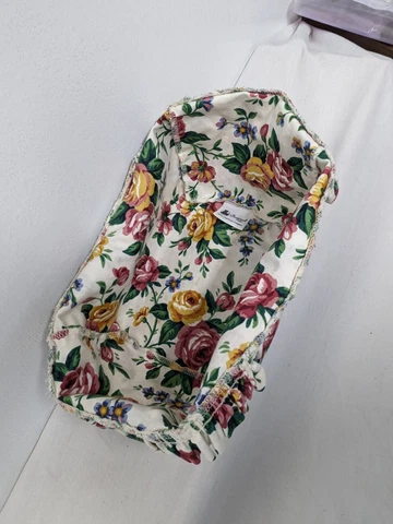 (A1:20) The Longaberger Company Basket Liner, Floral. Rectangle 6.5"Lx5W"x4.5"H Cover