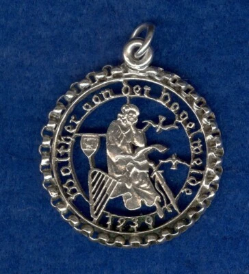 Hand Crafted 1930 Austria 2 Schilling Coin Cut Out Pendant Designed by E. Smith - Image 1 of 3