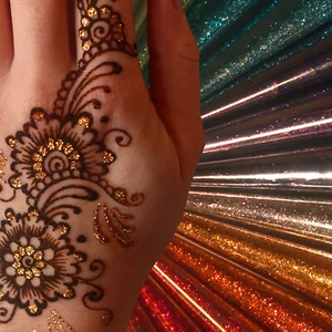 Glitter Gel Cone *BUY 3 GET 3 FREE* Henna Festival Face Tattoo Eid 12 colour! jx - Picture 1 of 4