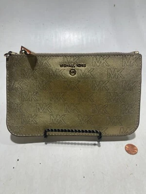MICHAEL KORS Women's MK Signature CLUTCH Wallet Gold - image 1 of 4