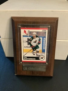 Tarjeta de hockey Cal Clutterbuck Minnesota Wild Plaque & Score #1000 - Imagen 1 de 4