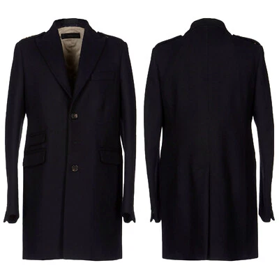 Authentic Dsquared2 Style Wool Black Coat Fall Winter 2011 Size 48 71AA073 - Image 1 of 4