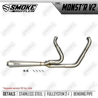 Exhaust Harley-Davidson Touring Road Glide 2 INTO 1  1999-2023 Full System - Image 1 of 4