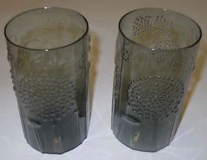 Flora Oiva Toikka Vintage Big Smoke Gray Glasses (2) Iittala Nuutajärvi Finland - Picture 1 of 1