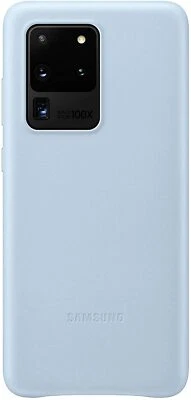 Official Samsung Galaxy S20+ Plus Leather Cover Case - Sky Blue - Image 1 of 4