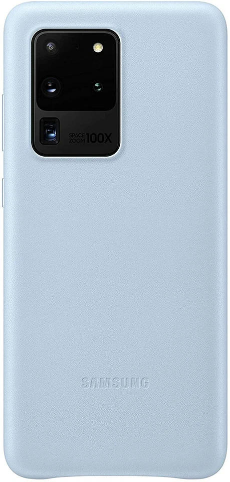 Official Samsung Galaxy S20+ Plus Leather Cover Case - Sky Blue - Image 1 of 4