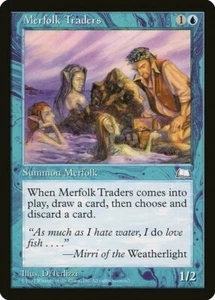 4 Merfolk Traders 4x x4 - LP - Weatherlight - SPARROW MAGIC mtg - Picture 1 of 1
