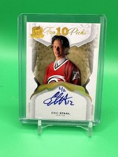 2020 Upper Deck The Cup Eric Staal Top 10 Picks Auto /2 Carolina Hurricanes