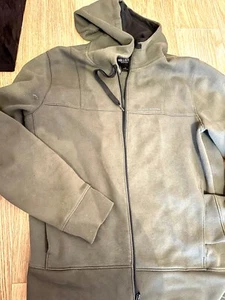 Hollister boys hoddie Hooded zipper boys size Large Green Khaki Olive - Picture 1 of 3