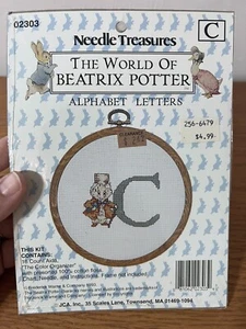 NUEVO 1993 JCA Beatrix Potter Letra del Alfabeto C 02303 Kit Punto de Cruz De Colección - Imagen 1 de 2