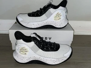 NEW Under Armour Steph Curry GS 3Z7 Basketball Shoes White Black Youth 5Y - Picture 1 of 6
