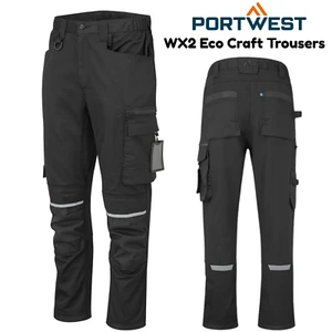 Portwest WX2 Eco Craft Hose 4x Stretch Multi-Pockets Slim Fit Workwear Hose - Bild 1 von 6