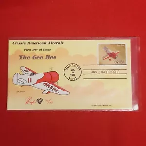 First Day Issue Stamp Cache Envelope Enclosure Gee Bee Classic American Aircraft - Picture 1 of 7