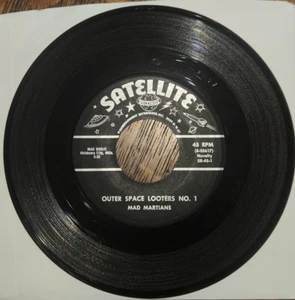 NM Outer Space Looters No.1-2 MAD MARTIANS 1957 Satellite Record Oklahoma Neuheit - Bild 1 von 2