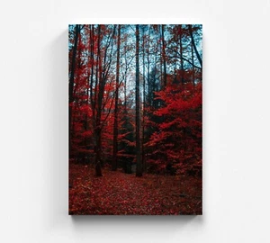 Wandbilder Berge Landschaft Blätter Leinwandbild Herbst Natur Bild Wald - Bild 1 von 5