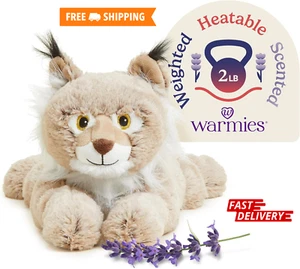 Microwavable & Weighted Stuffed Animals, Bob Cat Heated Cute Soft Plush Toys  - Picture 1 of 6