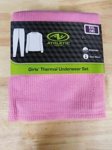 Athletic Works Girls Thermal Waffle Underwear Set-Pink-XXL (18)-NWT-RN52469 - Picture 1 of 3
