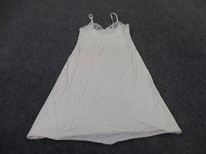 Vintage Vanity Fair Slip Dress Womens 36 L White Lace Nightgown Nighty Tank - Picture 1 of 8